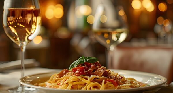 Restaurantes italianos - Presentación de comida italiana en un restaurante de pastas conocido como uno de los mejores restaurantes italianos en Madrid