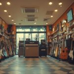 Tiendas de música - Exhibición de instrumentos y equipos musicales en casa de música reconocida como una de las mejores tiendas de música España en Madrid