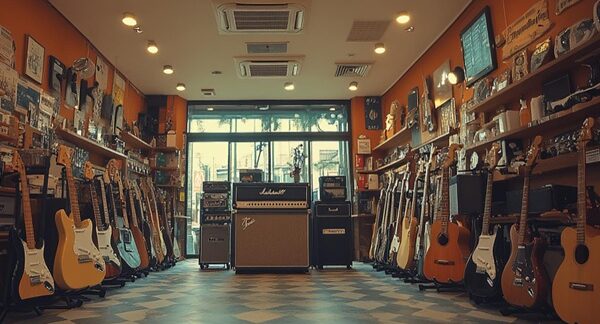 Tiendas de música - Exhibición de instrumentos y equipos musicales en casa de música reconocida como una de las mejores tiendas de música España en Madrid