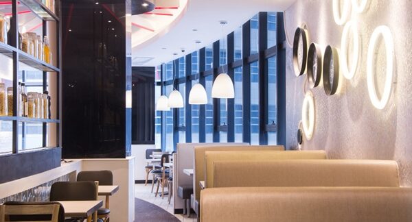 Restaurantes de vanguardia - Interior de uno de los mejores restaurantes de moda en Madrid donde sirven comida vanguardista